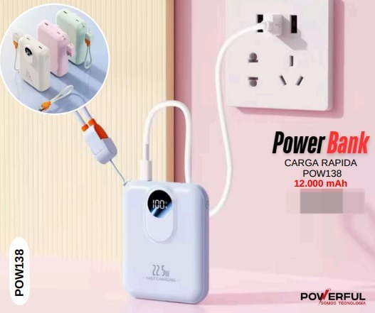 POWER BANK CARGA RAPIDA POW138